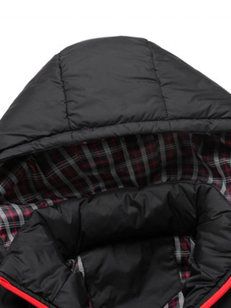 Veste En Duvet Décontractée À Glissière Standard Avec Col Montant Pour Hommes