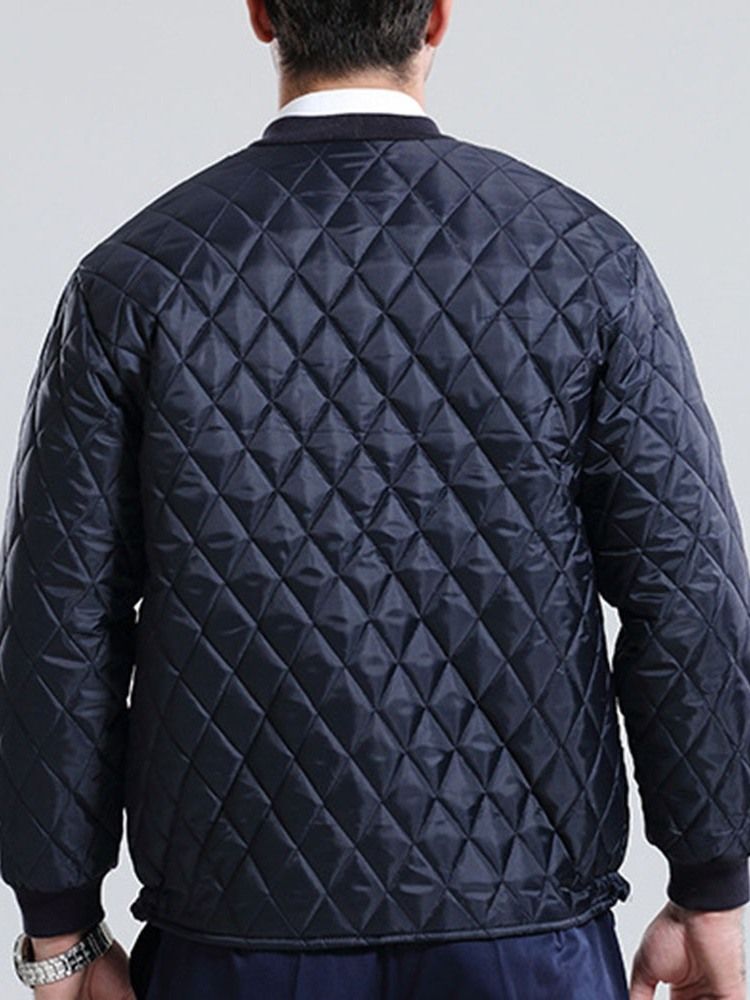 Veste En Duvet Décontractée À Simple Boutonnage Pour Hommes À Col Montant Standard