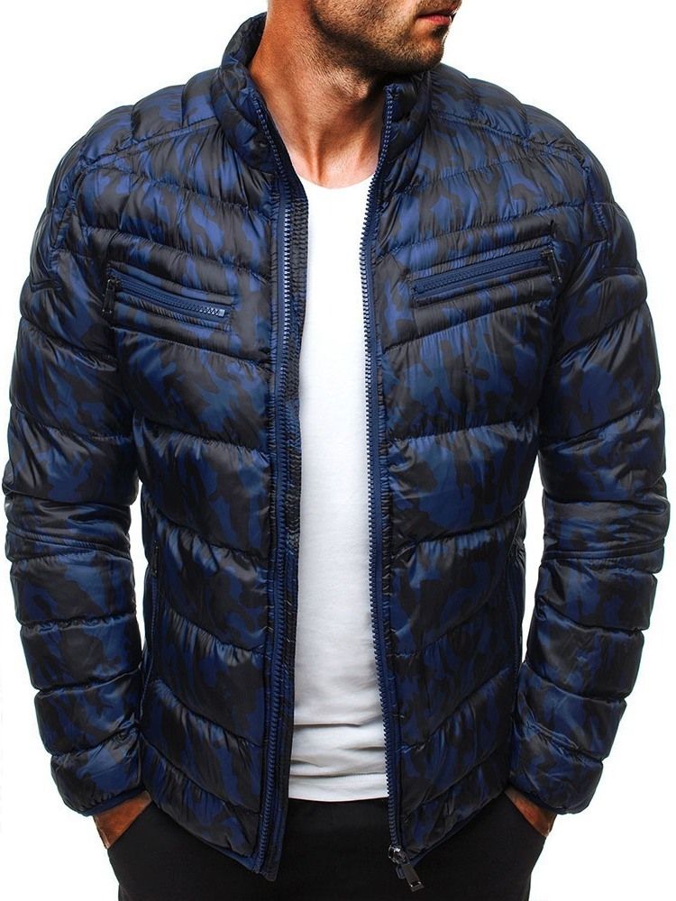 Veste En Duvet Européenne Pour Hommes Avec Col Montant Et Fermeture À Glissière