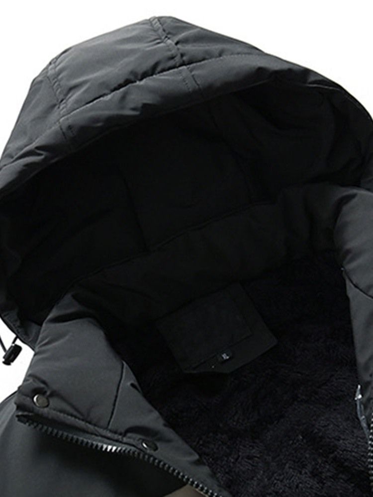 Veste En Duvet Européenne Pour Hommes Avec Fermeture À Glissière Standard À Capuche