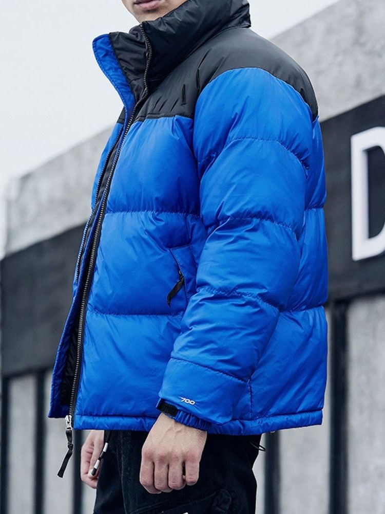 Veste En Duvet Pour Hommes À Blocs De Couleurs Standard