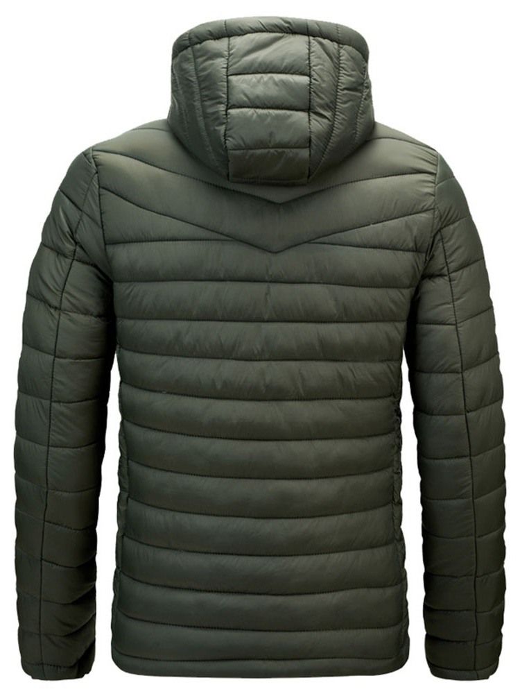 Veste En Duvet Standard À Capuche Et Fermeture Éclair Pour Hommes