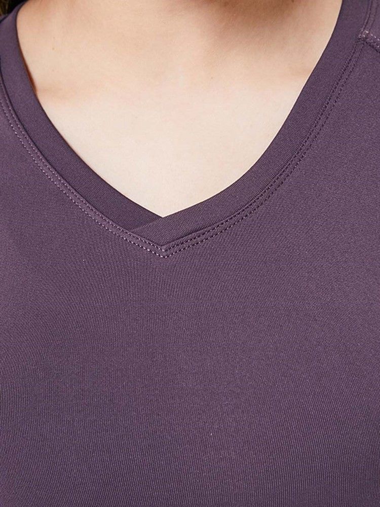 T-shirt De Yoga Solide À Séchage Rapide En Nylon Pour Femmes