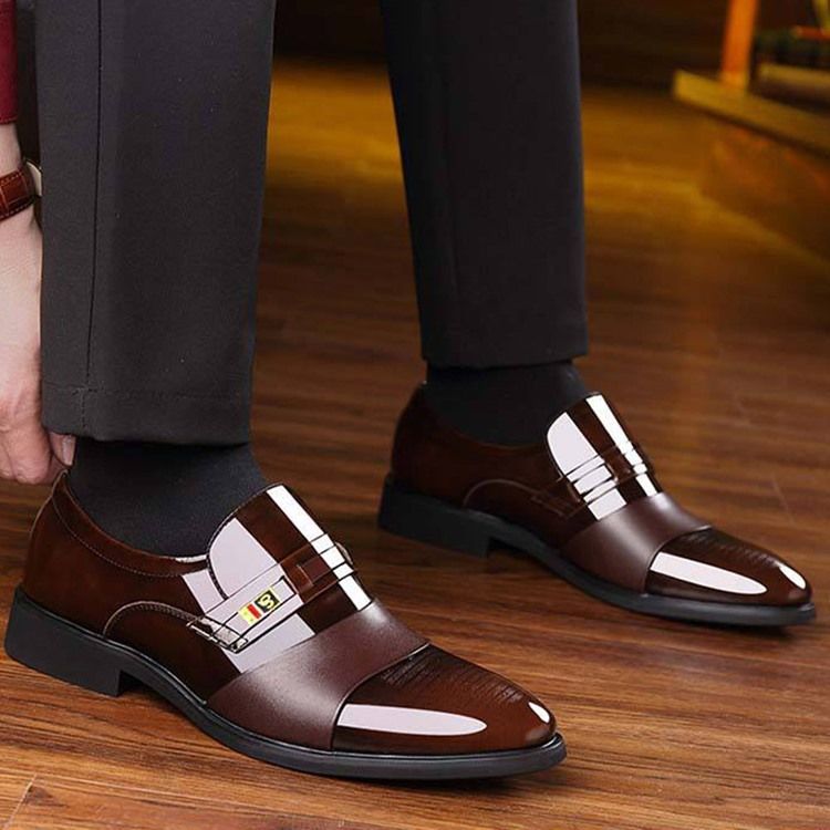 Chaussures Basses Pour Hommes En Cuir Pu