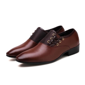 Chaussures Basses À Lacets Unies Pour Hommes