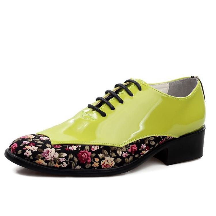 Chaussures Habillées Pour Hommes À Coupe Basse Et Patchwork Floral