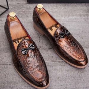 Chaussures Habillées Pour Hommes À Enfiler Bowknot