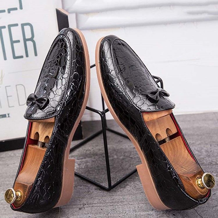 Chaussures Habillées Pour Hommes À Enfiler Bowknot