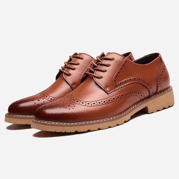 Nouveaux Chaussures Brogues Pour Hommes À Lacets