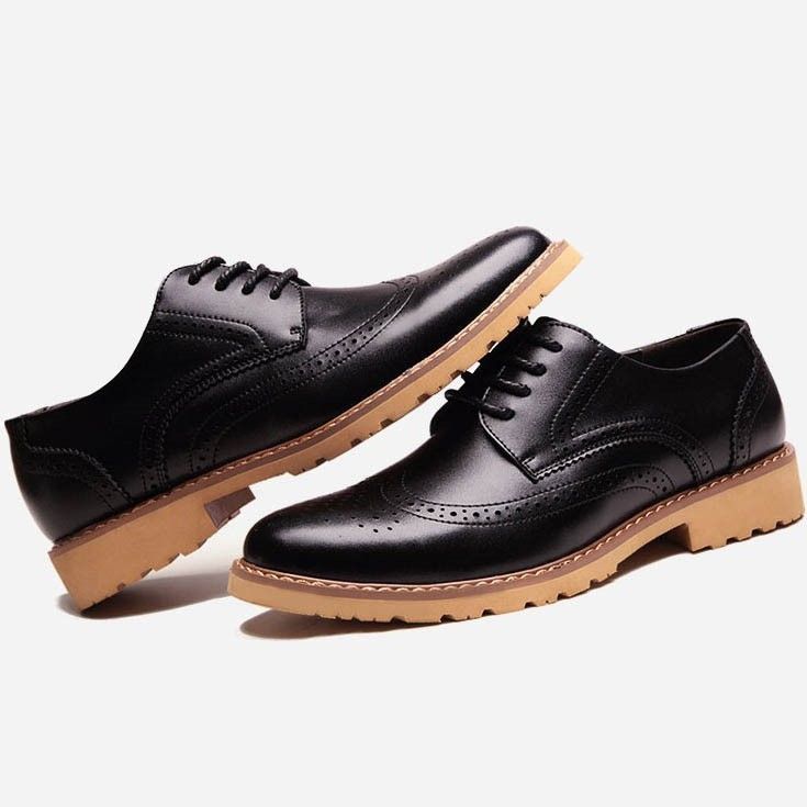 Nouveaux Chaussures Brogues Pour Hommes À Lacets