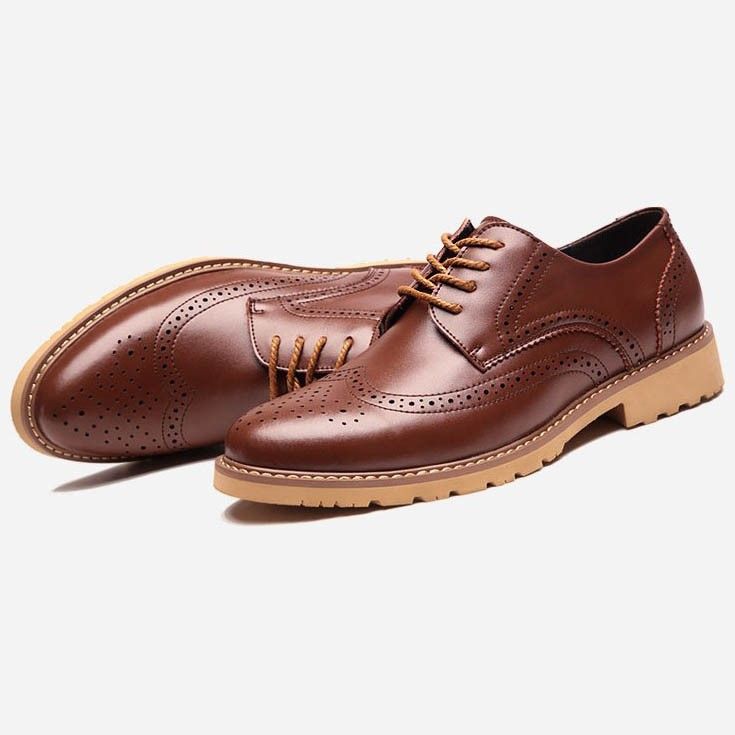 Nouveaux Chaussures Brogues Pour Hommes À Lacets