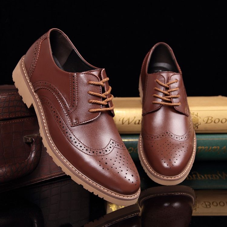 Nouveaux Chaussures Brogues Pour Hommes À Lacets