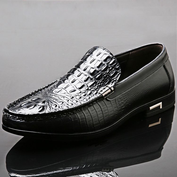 Slip-on Low-cut Upper Plain Round Toe Thin Shoes Richelieus Pour Hommes