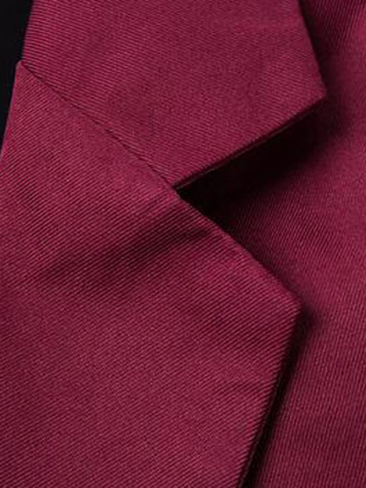 Blazer Décontracté À Double Boutonnage De Couleur Unie Pour Hommes