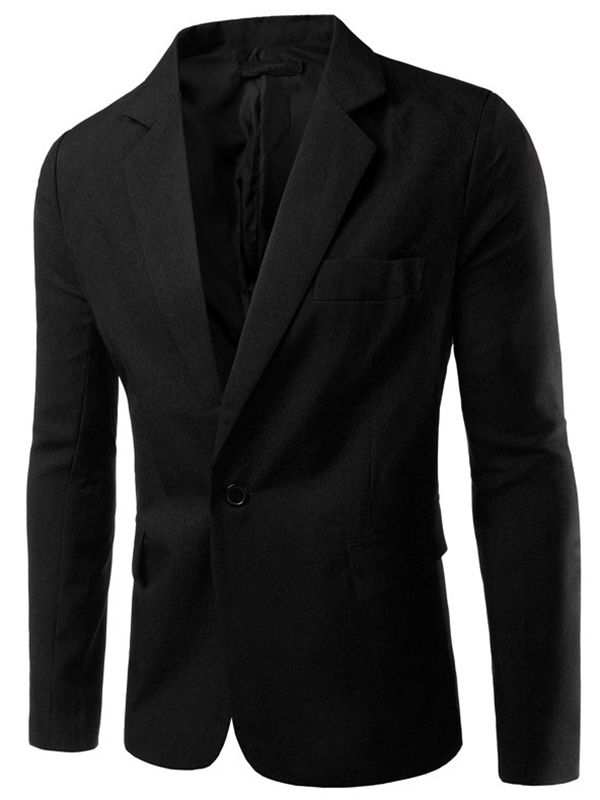 Blazer Décontracté À Revers Cranté Multicolore Pour Hommes