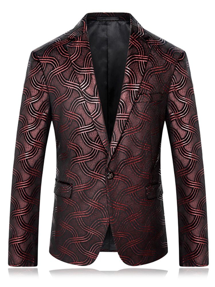 Blazer Homme Slim À Un Bouton Vogue Print