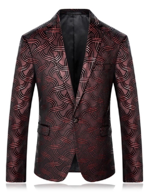 Blazer Homme Slim À Un Bouton Vogue Print