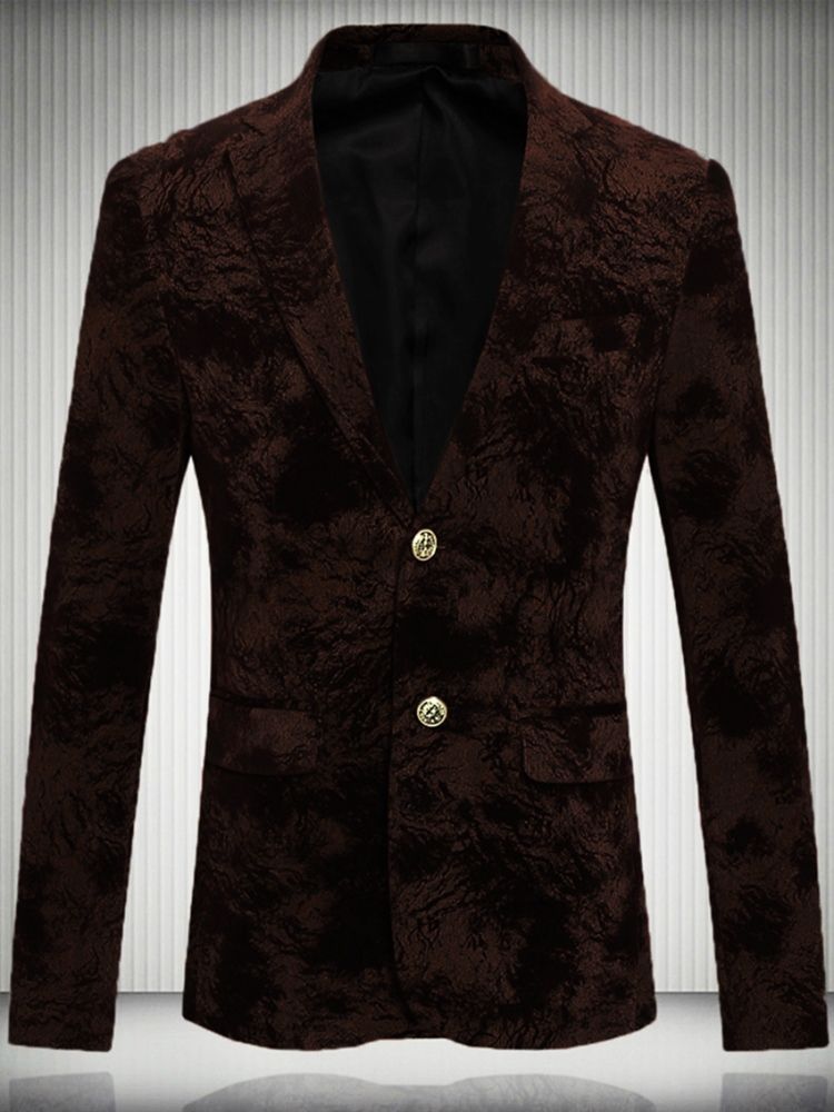 Blazer Pour Hommes Vogue De Qualité Florale À Deux Boutons