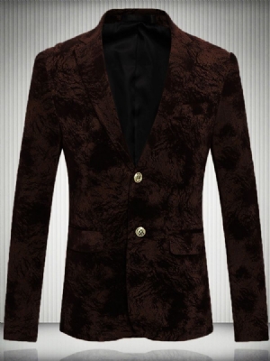 Blazer Pour Hommes Vogue De Qualité Florale À Deux Boutons