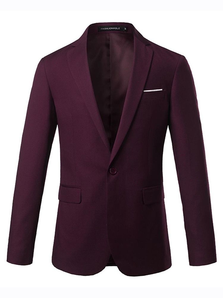 Blazer Uni À Un Bouton Pour Hommes