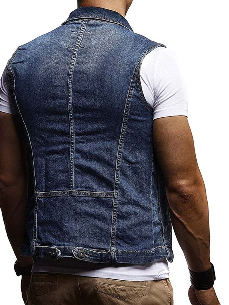 Gilet Décontracté À Boutonnage Simple Pour Hommes