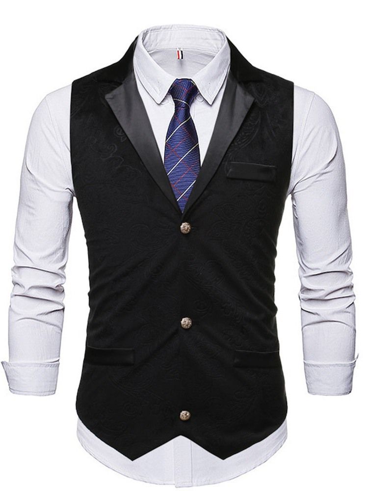 Gilet Simple Boutonnage Simple Boutonnage Pour Hommes