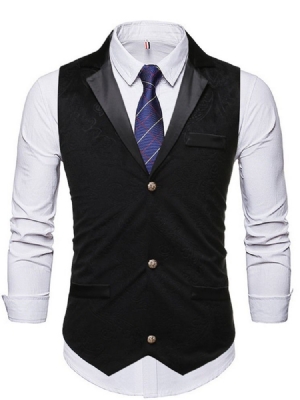 Gilet Simple Boutonnage Simple Boutonnage Pour Hommes