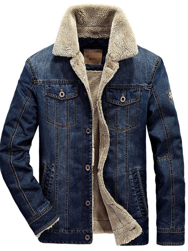 Veste Ample En Molleton Artificiel À Revers Patchwork Pour Hommes