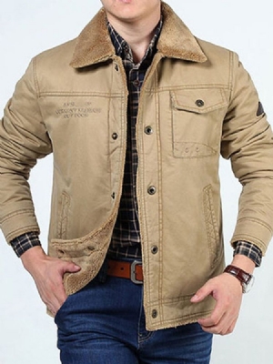 Veste À Boutonnage Simple Pour Hommes Avec Poche Et Revers