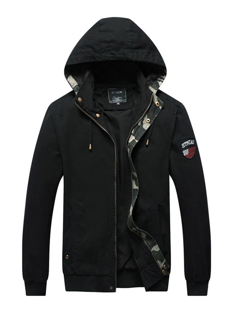 Veste À Capuche Camouflage Zippée Pour Hommes