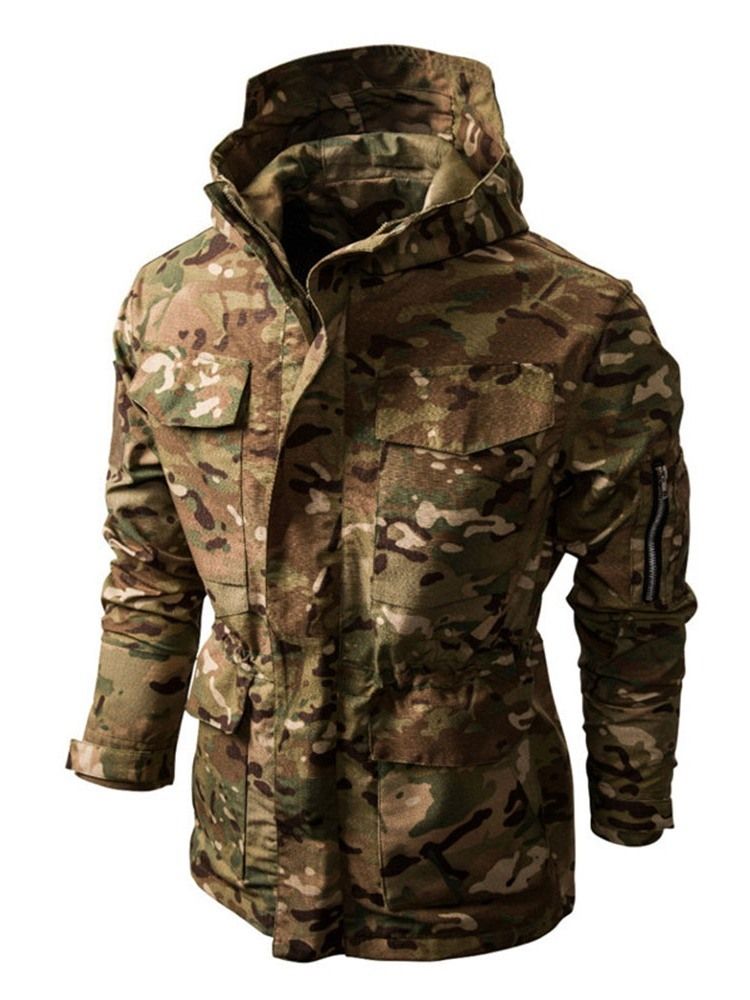 Veste À Capuche Pour Hommes Avec Fermeture À Glissière Et Blocs De Couleurs