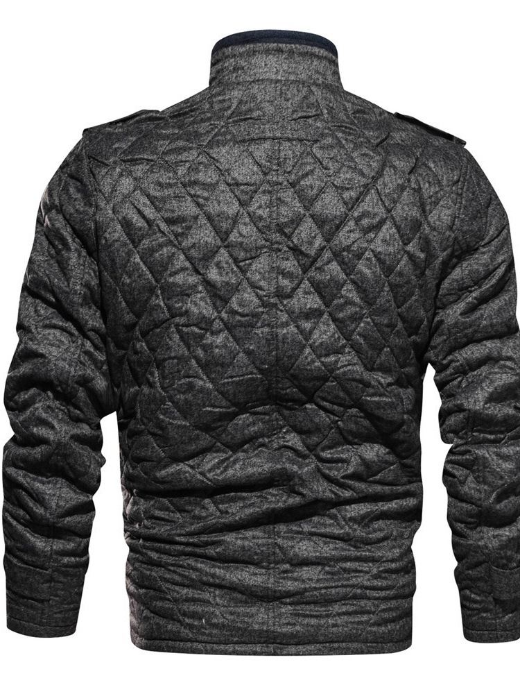 Veste Décontractée Pour Hommes Avec Col Montant En Polaire Artificielle