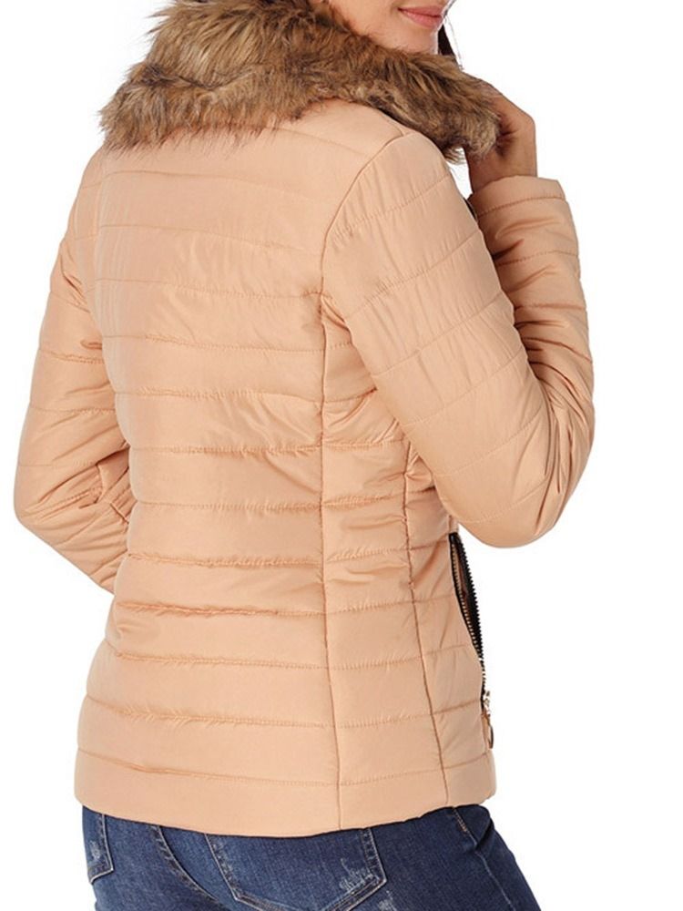 Veste D'hiver Standard À Manches Longues Et Fermeture Éclair Pour Femmes