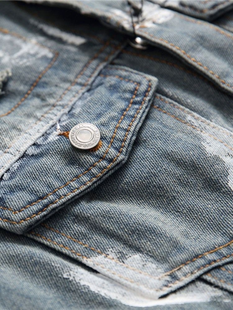 Veste Droite À Boutonnage Simple Pour Hommes Avec Revers À Lettres