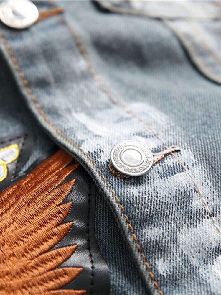 Veste Droite À Boutonnage Simple Pour Hommes Avec Revers À Lettres