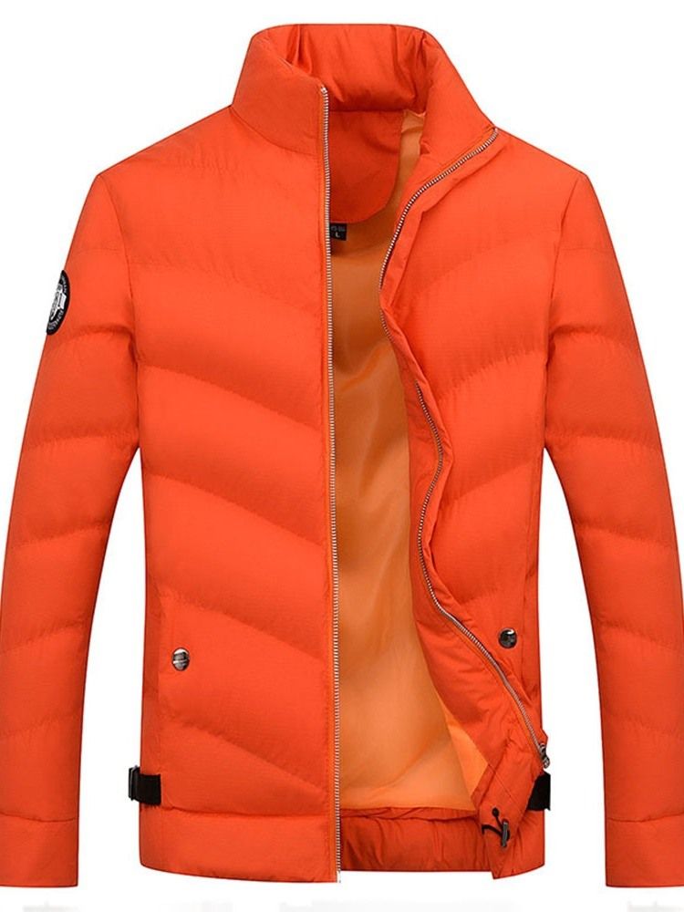 Veste En Duvet Coréen Pour Hommes Avec Fermeture À Glissière Et Col Montant