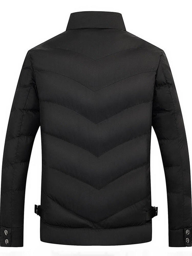 Veste En Duvet Coréen Pour Hommes Avec Fermeture À Glissière Et Col Montant