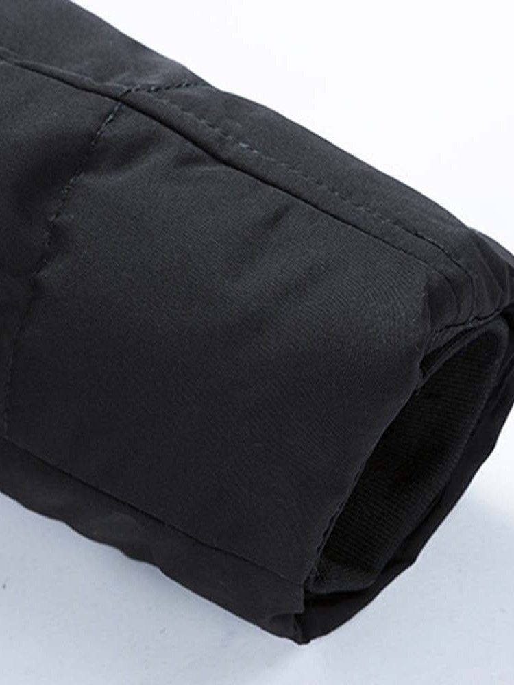 Veste En Duvet Européenne Pour Hommes Avec Fermeture À Glissière À Capuche De Couleur Unie