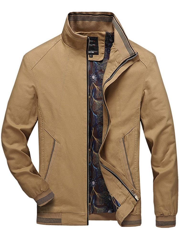 Veste À Fermeture Éclair Pour Hommes À Blocs De Couleurs Et Patchwork Épais