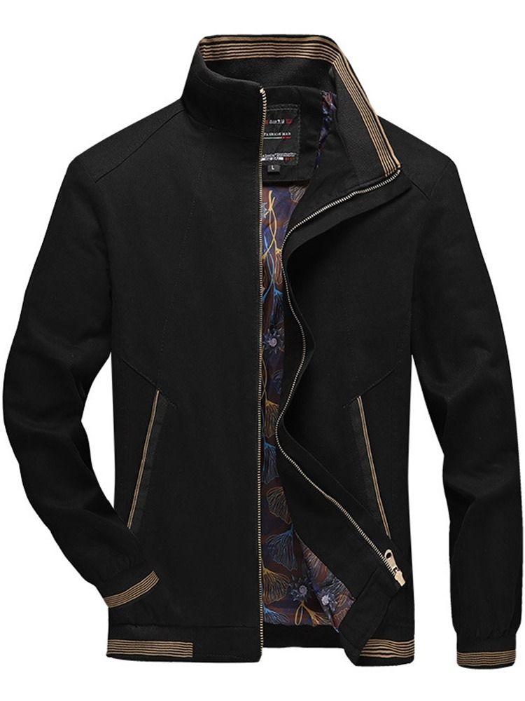 Veste À Fermeture Éclair Pour Hommes À Blocs De Couleurs Et Patchwork Épais