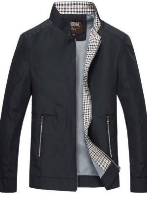 Veste À Glissière D'automne À Col Montant Pour Hommes