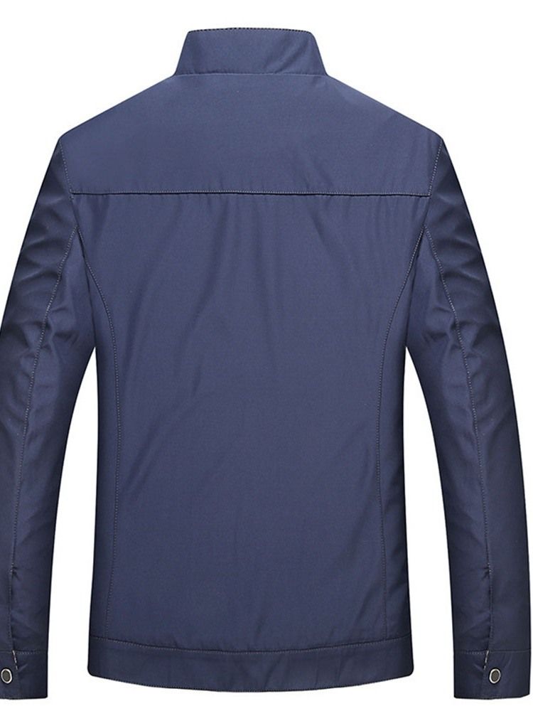 Veste À Glissière D'automne À Col Montant Pour Hommes