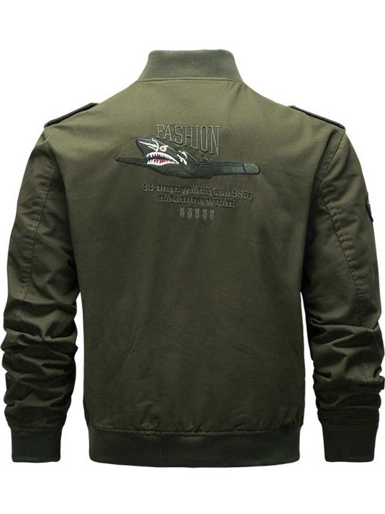 Veste À Glissière Pour Hommes Avec Col Montant Et Bloc De Couleur