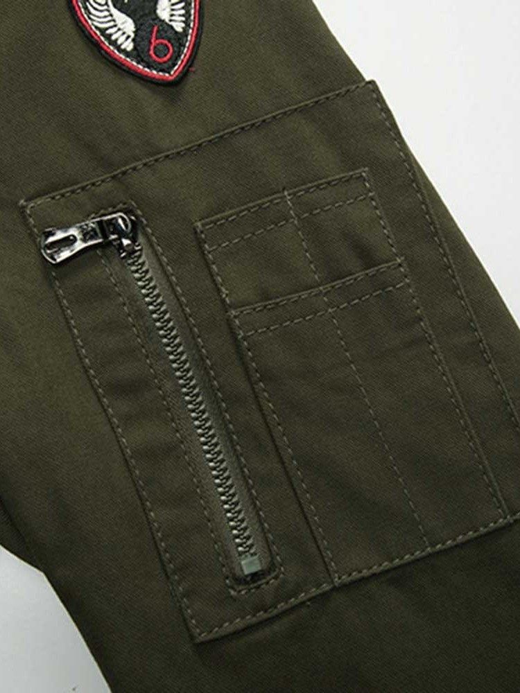 Veste À Glissière Pour Hommes Avec Col Montant Et Bloc De Couleur