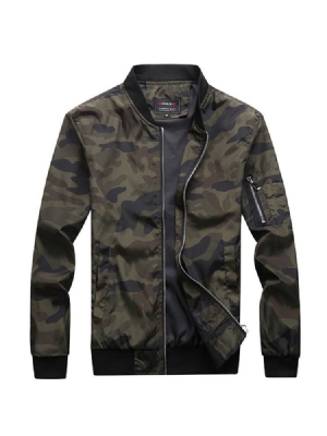 Veste Pour Homme À Col Montant Et Imprimé Camouflage