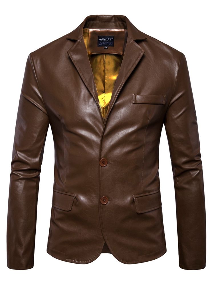 Veste Homme Pu Vogue Slim Boutonnée