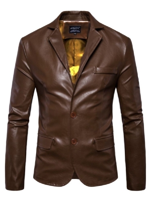 Veste Homme Pu Vogue Slim Boutonnée