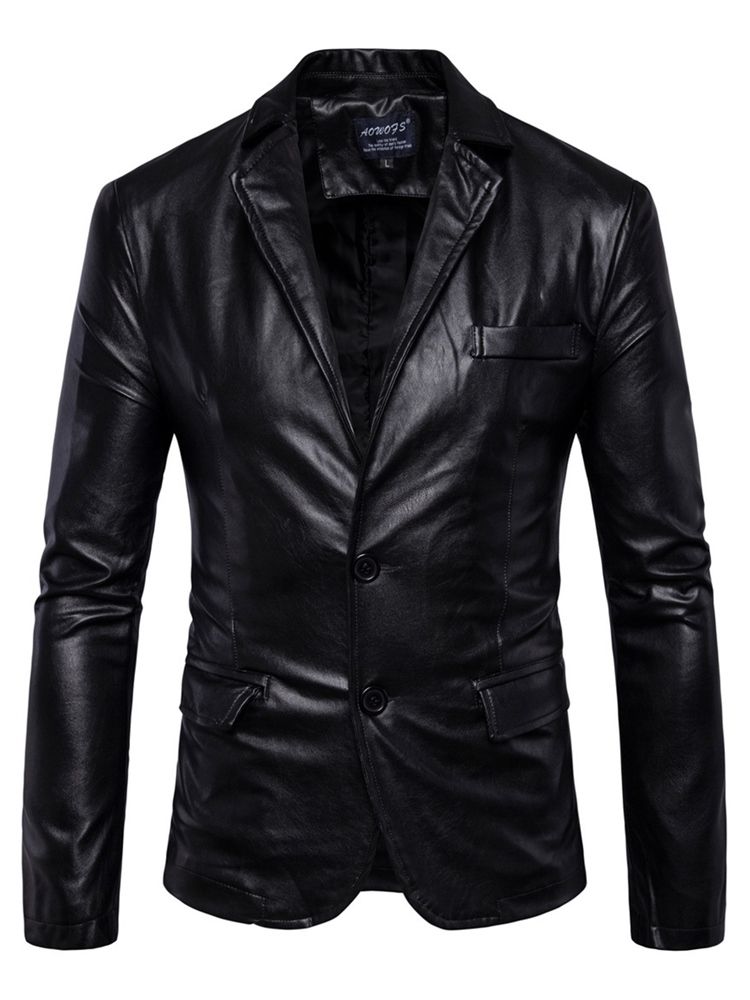 Veste Homme Pu Vogue Slim Boutonnée