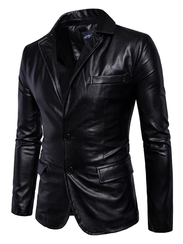 Veste Homme Pu Vogue Slim Boutonnée