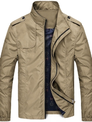 Veste Pour Hommes Avec Col Montant Et Fermeture Éclair